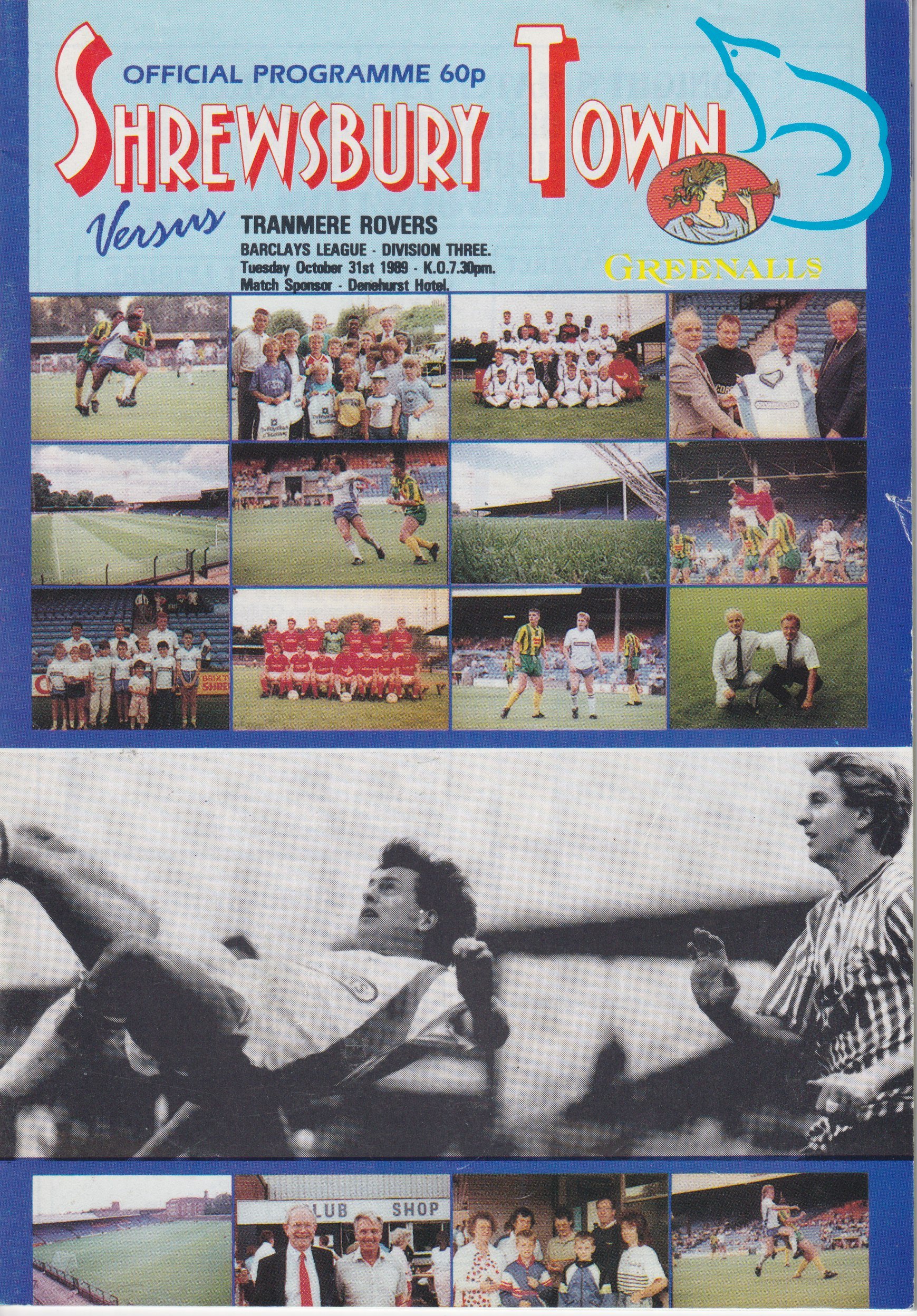 Shrewsbury Town v Tranmere Rovers match programme